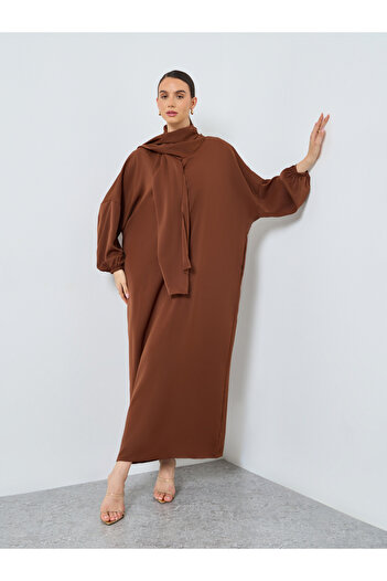 Take Two By Styli Solid Long Sleeve Hooded Pocket Detail Abaya