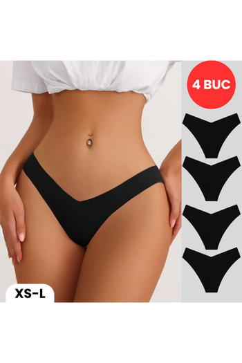 WEBYO Set of 4 women's panties, normal waist, modal material, flexible and comfortable for the day