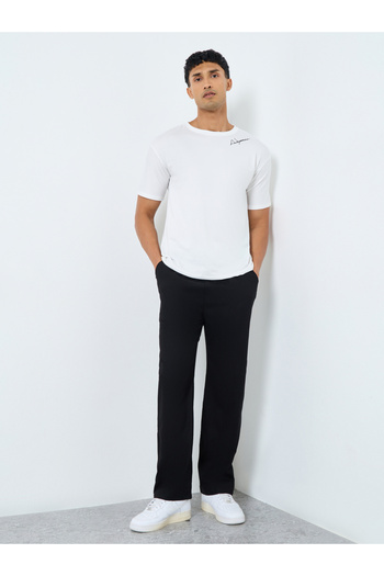 Take Two By Styli Solid Relaxed Fit Pants with Drawstring