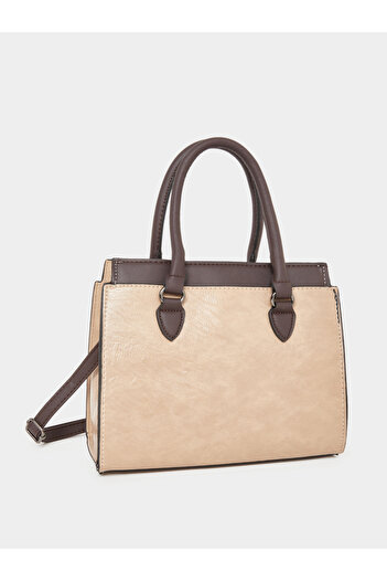 Take Two By Styli Croc Skin Dual Handles Handbag with Purse Set