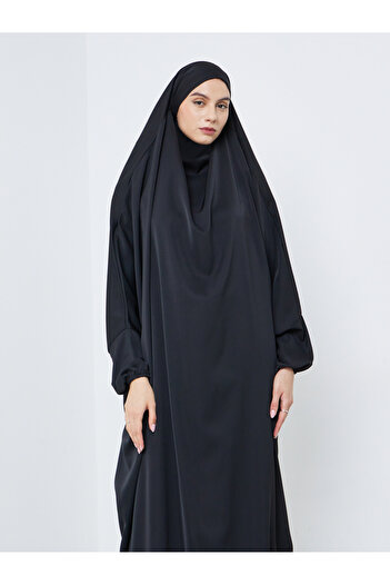 Take Two By Styli Black Batwing Sleeve Hooded Abaya