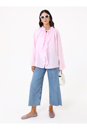 MRS. POLEEN Flounce Tunic - Pink - Mrs Poleen