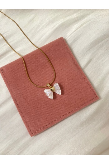 JOVİ ATELİER Kurdele Steel Necklace - Gold Color