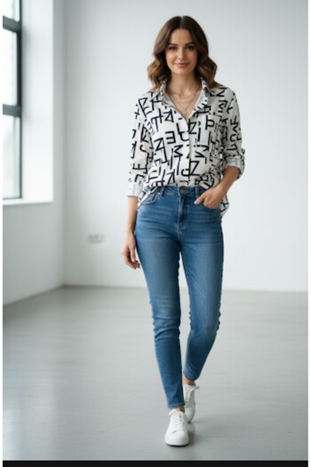 ARDSU Letter Patterned Shirt
