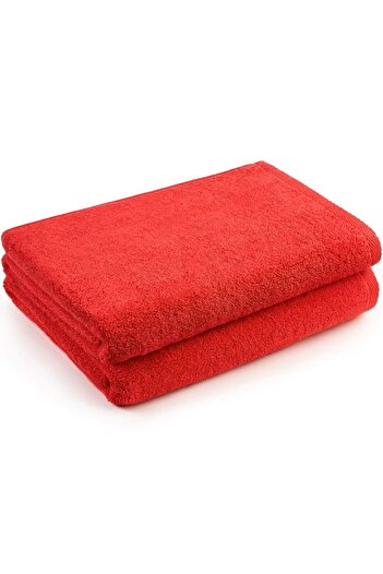 H Hotel Supplier Set of 2 Hotel Supplier towels, 70x140 cm, 100% cotton, 600 GSM, Red