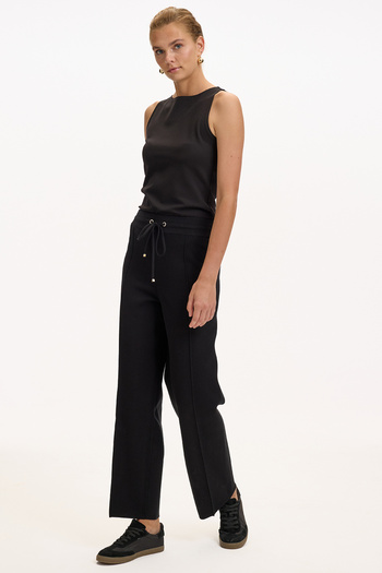 Exquise Lace-Up Regular Knitwear Pants