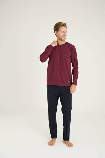 KLY Men's O-Collar Pajama Set Comfortable Sleep Modern Design