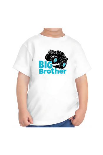 OEM White big brother t-shirt personalized older brother 1-2 years
