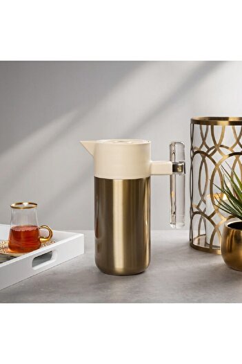ORIAN Steel Vacuum Flask 1.2L Arab Graph Matt Gold