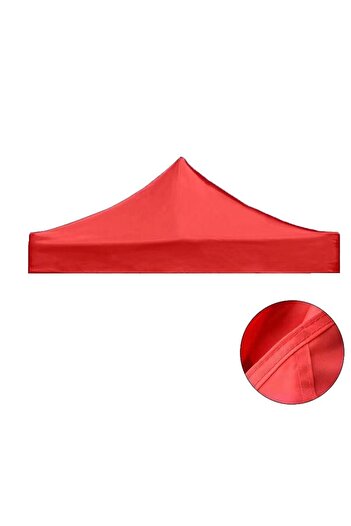 Flippy pavilion tent roof awning, 3 x 3 m, waterproof, covered in 700D oxford fabric, rubberized Red