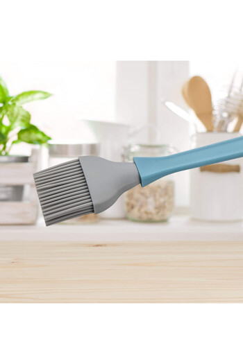 FACKELMANN 43921 Smudge Brush, 25 cm, Silicone, Up to 230 degrees, Blue