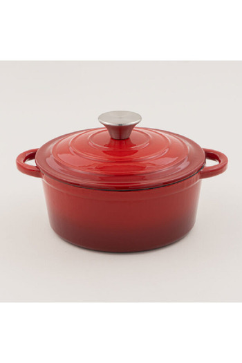 Alberto enameled cast iron dutch oven 6.5L, red