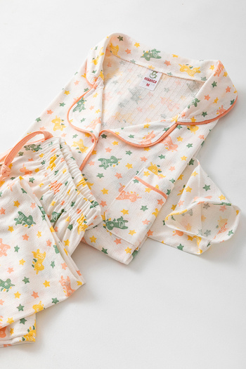 lacelove Long Sleeve Shirt Collar Women's Plus Size Pinterest Pajama Set - Seasonal Women's Pajamas