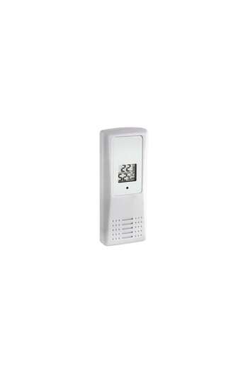 TFA Wireless Digital Transmitter for Temperature and Humidity, LCD Display, White, 30.3208.02