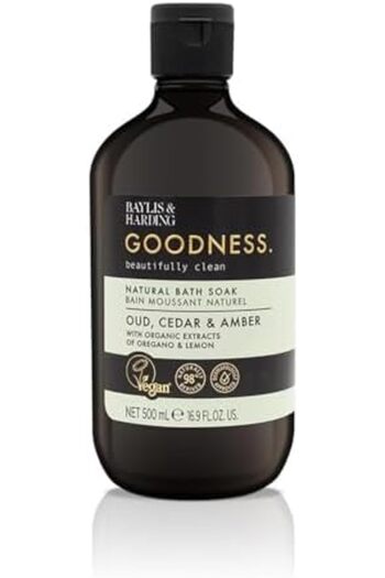 Baylis & Harding Goodness Oud, Cedar & Amber Natural Bath Soak, 500ml