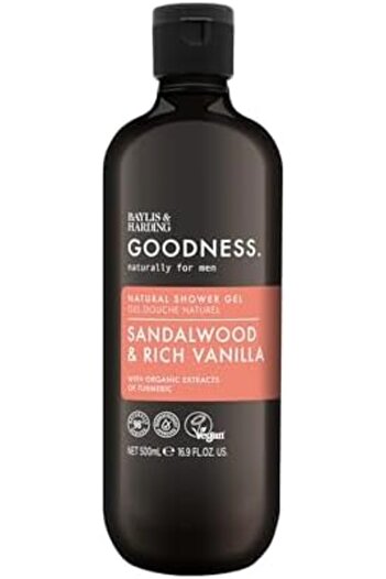 Baylis & Harding Goodness Men's Shower Gel, Sandalwood & Vanilla, 500ml