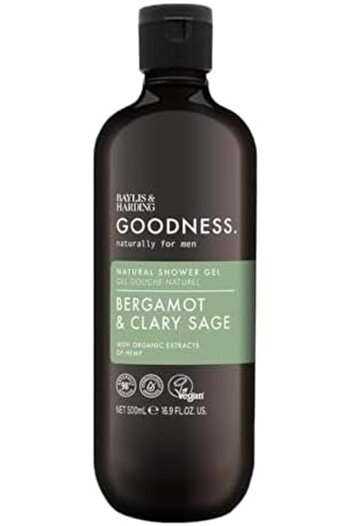 Baylis & Harding Goodness Bergamot & Clary Sage Natural Shower Gel for Men, 500ml