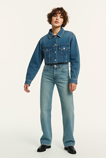 HAKKE Cropped Denim Jacket
