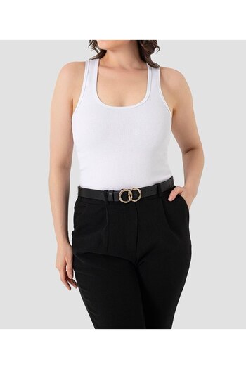 Cebel Hira Moda Camisole Ribbed Tank Top