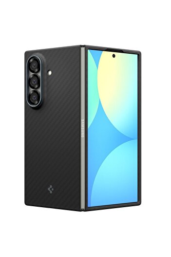 Spigen Galaxy Z Fold 7 ince Kılıf Air Skin Aramid Black Dokulu Yüzey Kapak - ACS09555