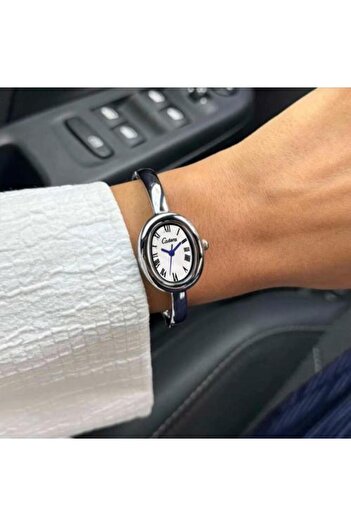 catera Women's silver steel watch with white dial