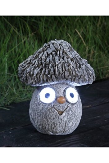 TOPI TOY Solar lamp, mushroom with hat, for garden or terrace decoration, white light, height 12.5 cm