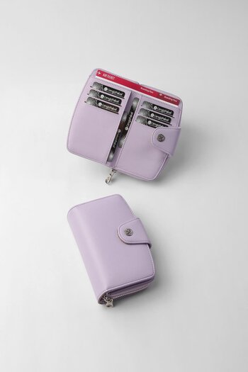 CENGİZ PAKEL Medium Size Snap Detailed Women's Wallet/Portfolio - 65300 - Lilac