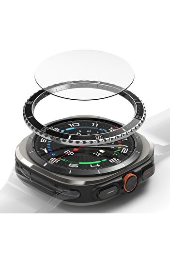 Danex Frame compatible with Samsung Galaxy Watch Ultra 47mm, Q15, Metal, Deep Dark
