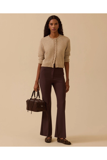 SEÇİL Buttoned Waist Length Knit Cardigan