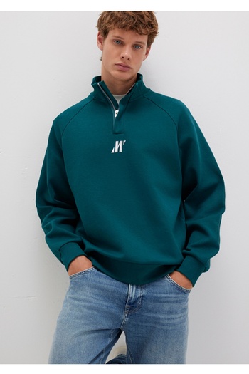 Mavi Pro Semi-Zip Loose Fit 100% Cotton Sweatshirt