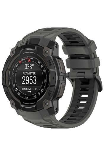 Danex Strap compatible with Garmin Instinct 3 45mm/Instinct 3 45 Solar, D71, Lexgard, Metal Gray