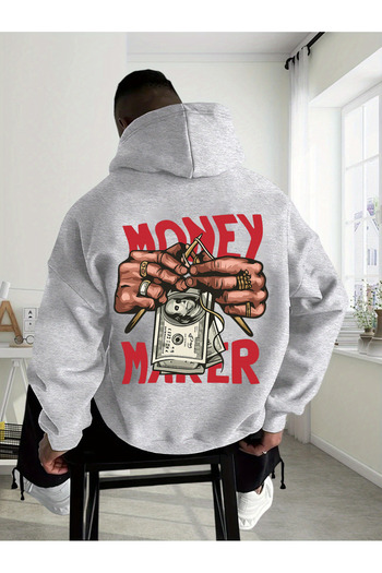 uyguntarz Unisex Money Maker Printed Design Oversize Sweatshirt