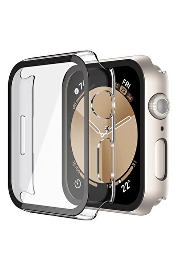 Stef's Cat Protective Case for Apple Watch 4/5/6/SE 40mm + Glass Film, L13, Polycarbonate, Clear