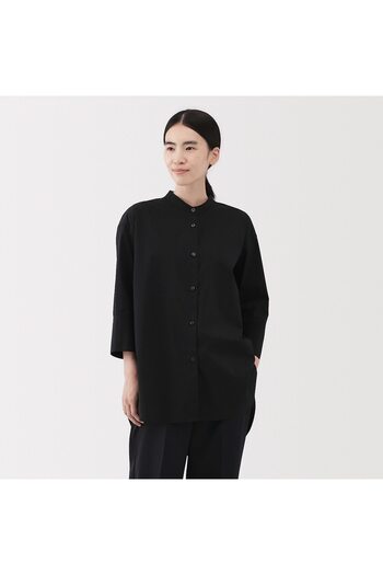 Muji Quick Dry Broadcloth 3/4 Sleeve Shirt Tunic