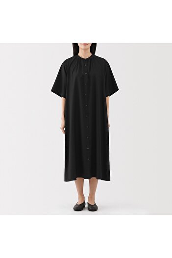 Muji Lyocell Blended 1/2 Sleeve Dress