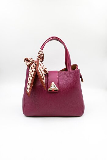 KRISTE BELL Brand Imported Scarf Detailed Classic Bag Kb012 Purple