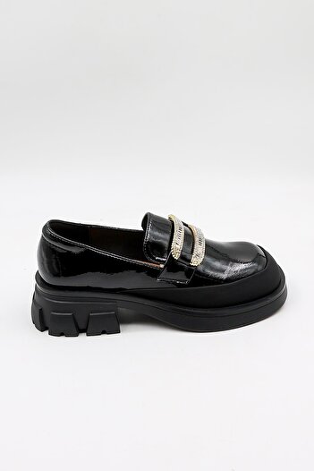 KRISTE BELL Kristebell imported special series women's loafer model thin sole shoe kb1024 - black patent leather - 36
