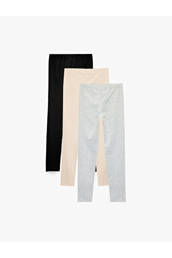 Koton Buy Basic 3-Piece Leggings Set with Elastic Waistband