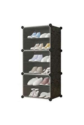 mufart Modular shoe storage cabinet, Mufart, plastic, 3 compartments, 6 shelves