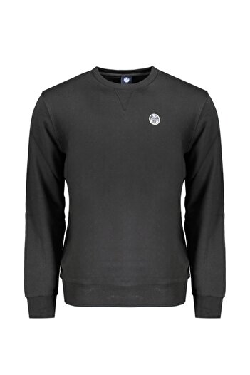 North Sails Men's zip-up sweatshirt with scoop neck and logo,