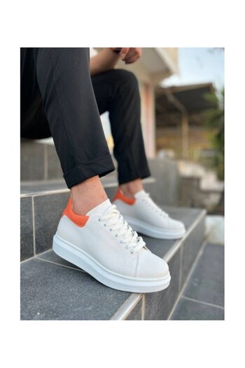 Lucy Shoes Kb-Dx3 White Genuine Leather Casual Men's Shoes