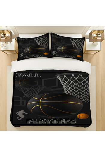 Else Dekor Basketball Patterned Cotton Satin Double Duvet Cover Set 200X220Cm