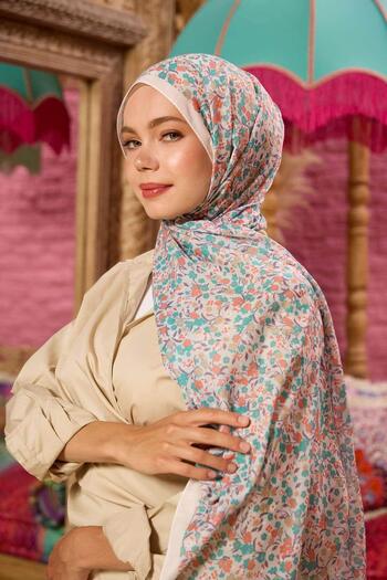 İpekhan Marrakech Collection Soft Shawl Tile Mint Green 3046-18