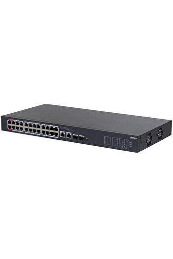DAHUA PoE Cloud Managed Desktop Layer 2 Switch, 26 Ports, 24x100M RJ-45 (PoE max 135W), 2xGbit RJ-4