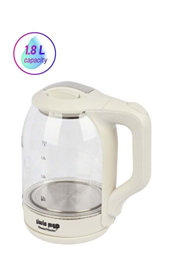 HOME MASTER Electric Kettle Concealed Heating Element Boil Stop 1500W Capacity 1.8L
