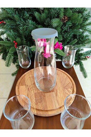 Madame Coco Diamenta 5 Parça Sürahi ve Karaf Seti - 1200 ml / 360 ml