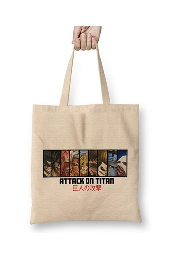 Toyaso Attack on Titan Tote Bag Long Handle Shopping Bag Beach Bag