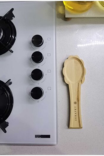 safestore Countertop Bamboo Spoon Rest Wooden Dirty Spoon Rest Dirty Spoon Holder