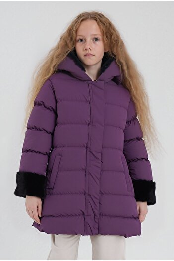 CIVILTIPOLO Girl's 100% Water and Windproof Detachable Hooded Fur-Lined Coat & Jacket