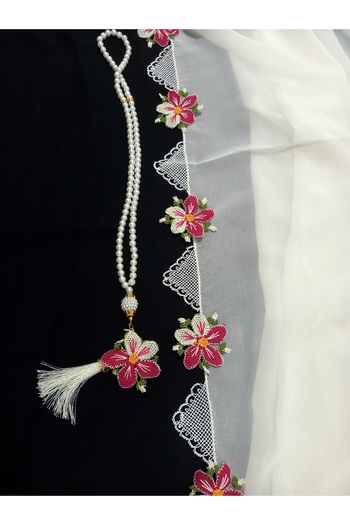 yörük tuhafiye Real Handcrafted Needlework, Prayer Rug, Cream Mevlüt Rug and Needlework Prayer Bead Set